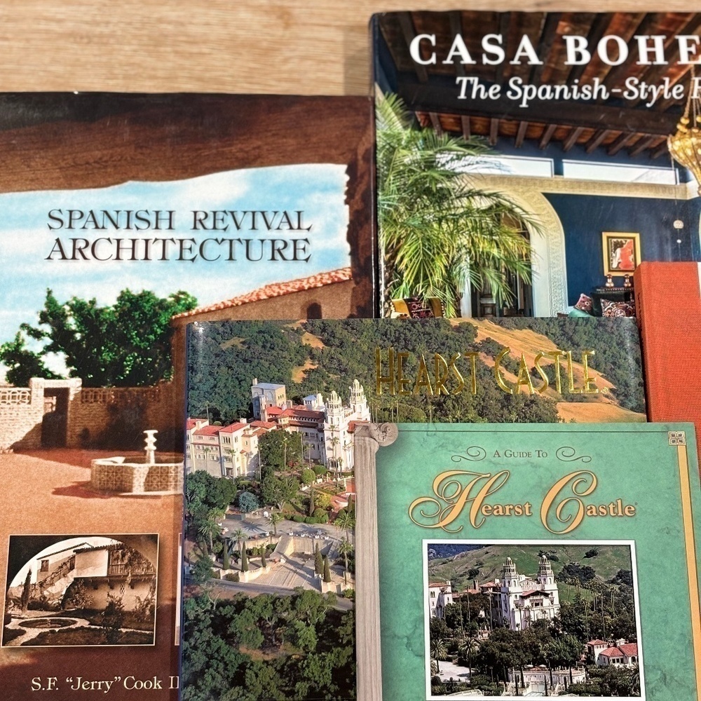 Spanish Colonial Revival Architecture Book Collection, Set of 3 Collector Books